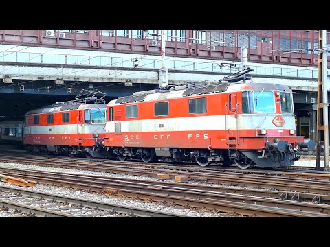 ► 4K SBB Re 4/4 II 11108 & 11109 in Basel [18.08.20]