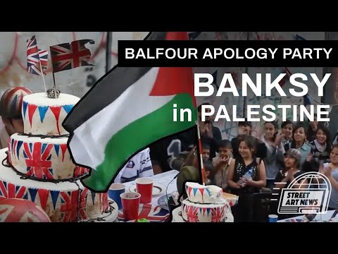 Banksy Throws Balfour Apology Party at The Walled Off Hotel in Palestine