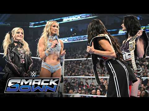 Charlotte Flair and Alexa Bliss confront Brie Bella and Paige: SmackDown highlights, April 24, 2026