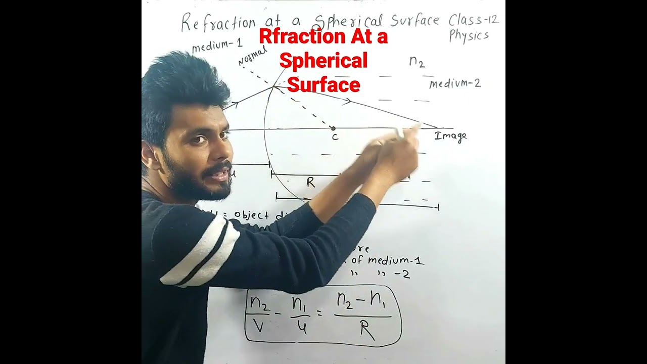 Refraction at a spherical surface | ray optics class 12 | ray optics class 12 physics