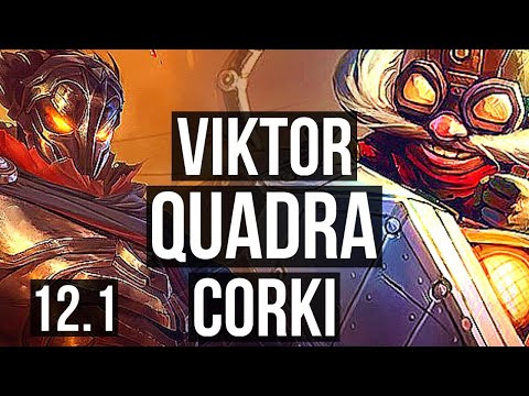 VIKTOR vs CORKI (MID) | Quadra, 13/2/7, Legendary, 1.1M mastery, 300+ games | KR Diamond | 12.1