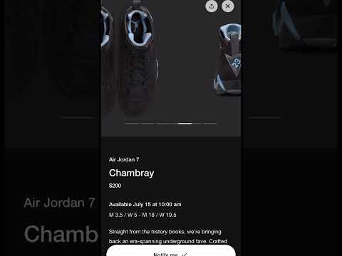 Nike Air Jordan 7 Chambray on SNKRS App