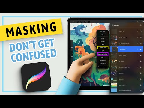 Using Alpha Lock, Clipping Mask and Layer Mask | Procreate Basics