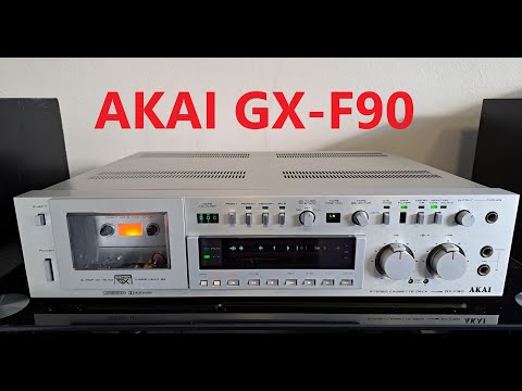 Akai GX-F90 3 Head Cassette Deck - Playback And Recording Demo