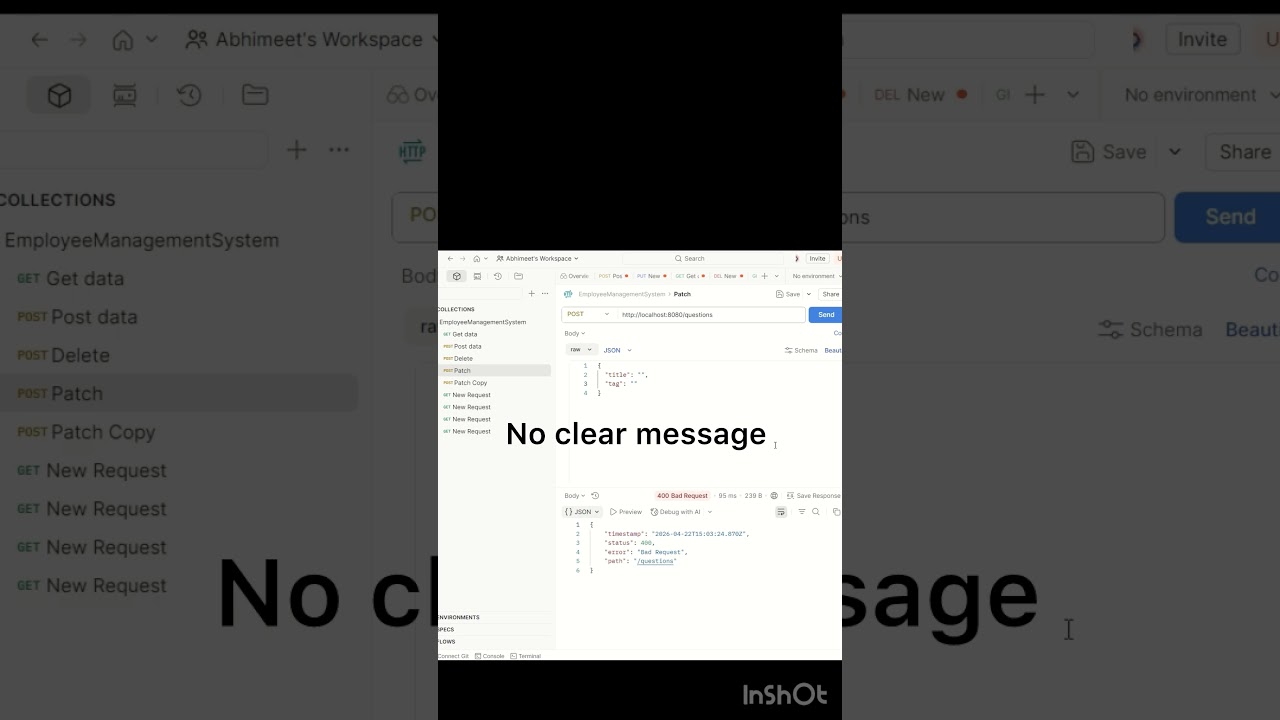 Your API messages are not helpful🚀 #backend #coding #springboot #developers #java