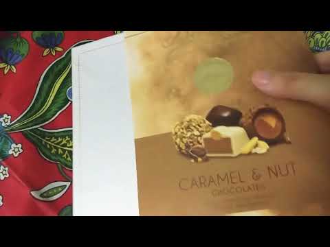Opening of Butlers Caramel and Nut Chocolates (melted chocolate)