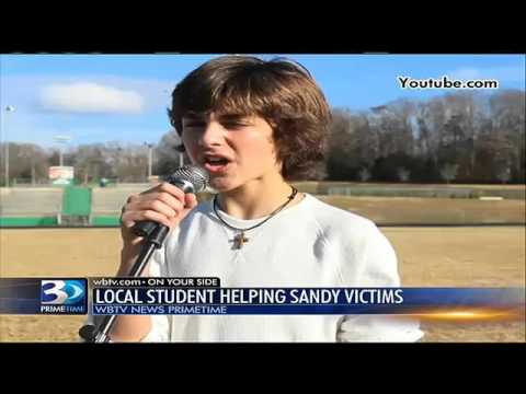 Max Petruzzi Interview WBTV- Singing to Help Hurricane Sandy Victims