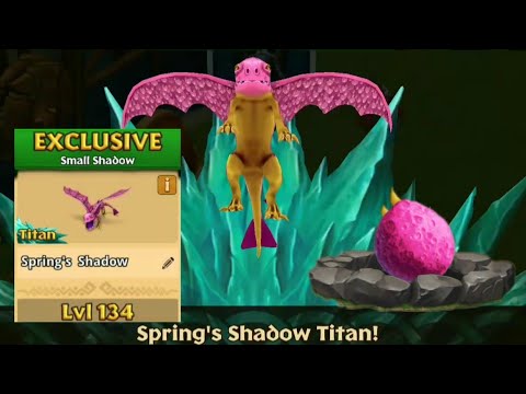 Gauntlet Prize "Spring's Shadow" Max Level 134 - Exclusive Small Shadow - Dragons:Rise of Berk