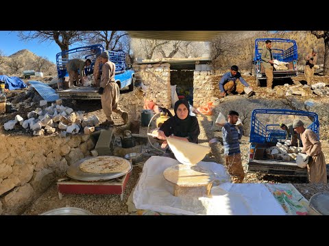 Nomadic Life: Nomadic Life in the Mountains🔥 | 🍞From Baking Bread to Milking and Collecting Stones🥛🐑
