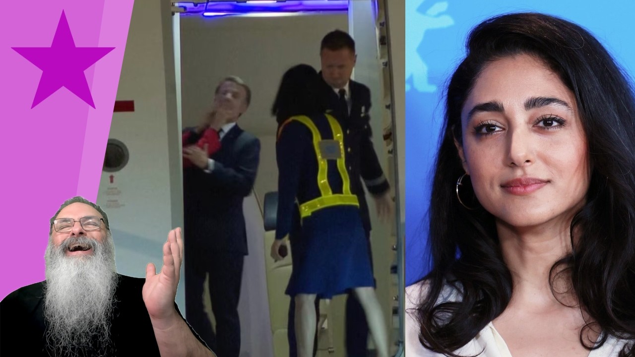 MACRON levou TAPA por AZARAR ATRIZ IRANIANA apoiadora dos AIATOLÁS