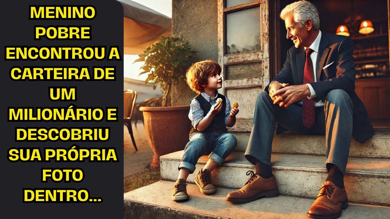 Menino pobre encontrou a carteira de um milionário e descobriu sua própria foto dentro...