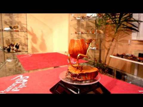 Pipa in radica half bent fatta a mano - www.paronellipipe.it