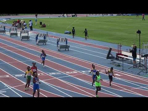 Girls 100m Dash 9-10 Year Old Heat 5 - 44th Annual Northwest Track and Field Classic 2019