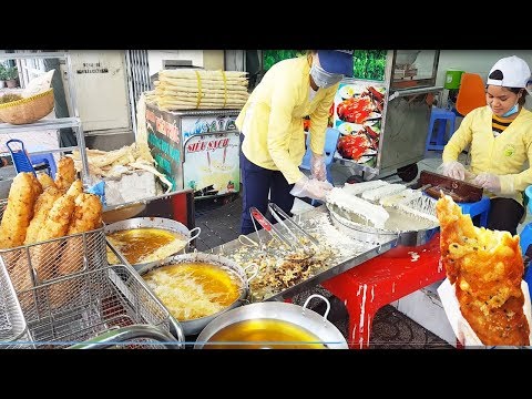 Cận cảnh bánh chuối chiên Phú Lâm ngon và sạch nhất Sài Gòn | street food of saigon | vnt