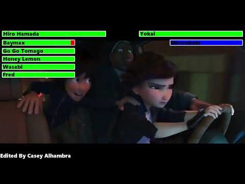 Big Hero 6 (2014) Car Chase with healthbars (Edited By @CaseyAlhambra)