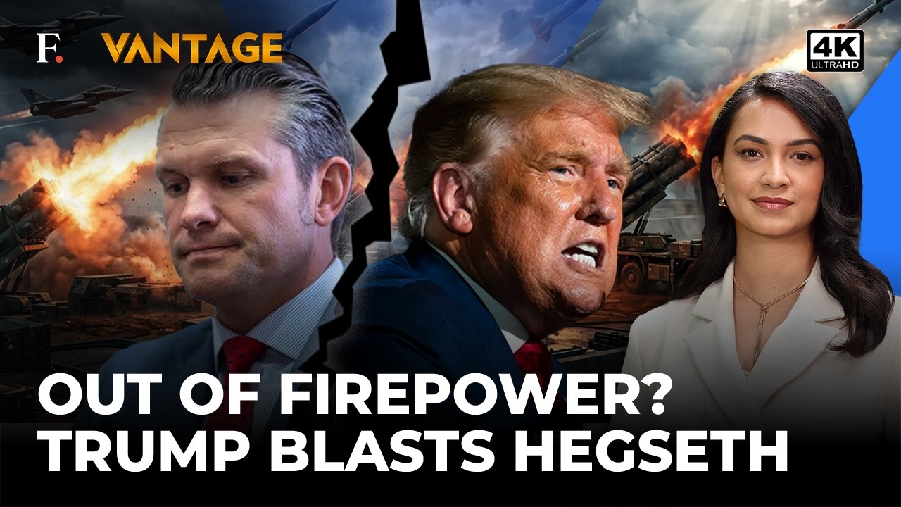 Trump vs Hegseth Over Missile Shortage? Iran War Sparks US Stockpile Fears |Vantage on Firstpost |4K