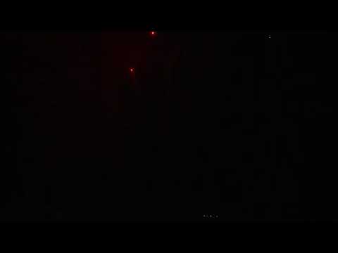 1.3G Red Comet Fan Slice Repeater W Spirals and Green strobe