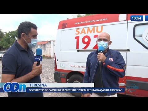 Socorristas do SAMU fazem protesto e pedem regularização da profissão 28 02 2022