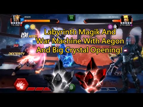 Labyrinth Of Legends Magik And War Machine With 5/65 Aegon & Crystal Opening! | MCOC
