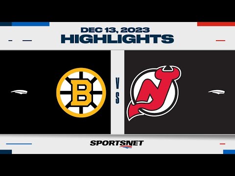 NHL Highlights | Bruins vs. Devils - December 13, 2023