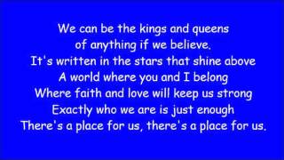 Carrie Underwood ~ There&#39;s A Place For  Us (Lyrics)
