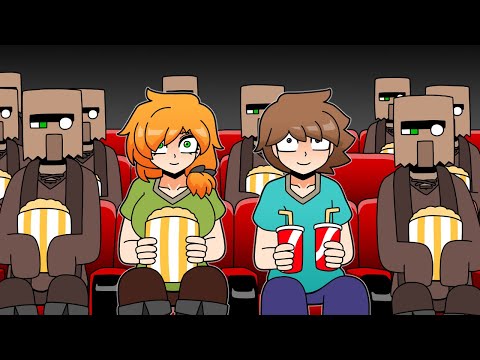 Steve and Alex go to the Minecraft movie | Minecraft anime