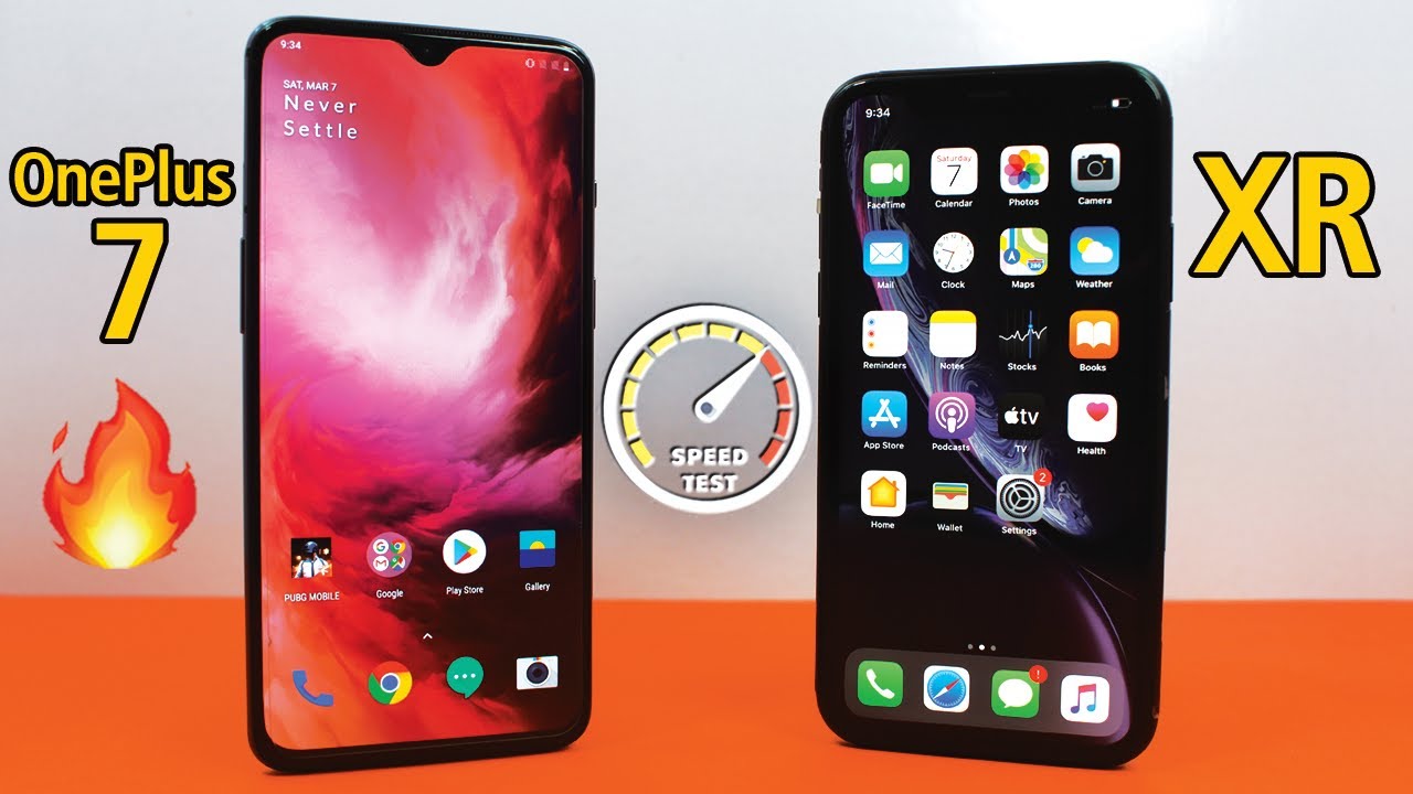 OnePlus 7 vs iPhone XR Speed Test! Which is Faster?