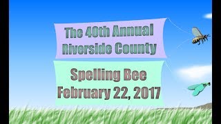 2017 Riverside County Spelling Bee