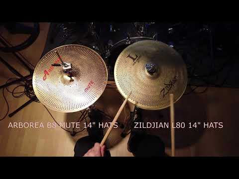 Arborea B8 Mute 14 Hats VS Zildjian L80 14ich Hats