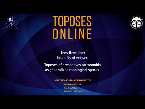 Jens Hemelaer - Toposes of presheaves on monoids as generalized topological spaces