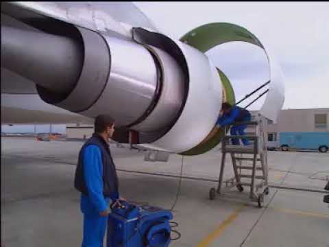 Airbus A330 GE CF6 Engine   Opening of the Thrust Reverser Cowl Doors