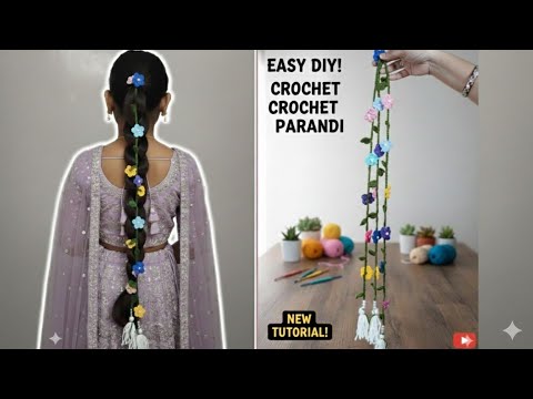 ✨ Trending Crochet Parandi Design 🌸 | Easy DIY Hair Accessory for Weddings | Step-by-Step 