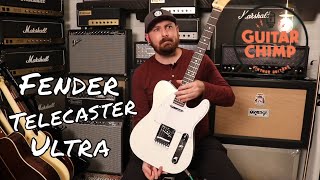 Video thumbnail for Review & Demo | 2019 Fender American Telecaster Ultra Arctic Pearl by Guitar Chimp