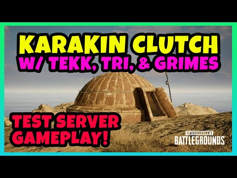 Karakin Clutch (ft. Tekk, Tri, & Grimes) - PUBG Test Server Gameplay