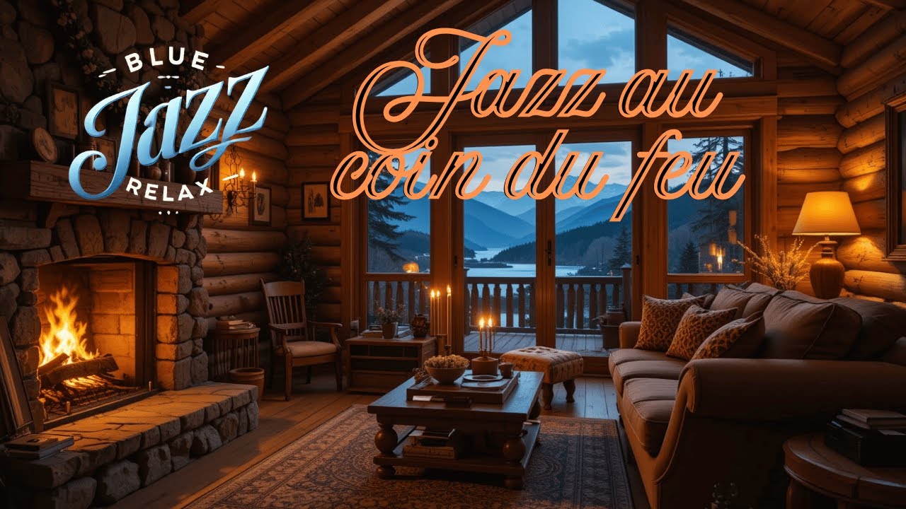 Ambiance jazz relaxante au coin du feu, café ambiance jazz, musique jazz relaxante