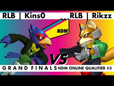 NDM Online Qualifier #3 - RLB | Kins0 (Falco) vs. RLB | Rikzz (Fox) Melee Grand Finals