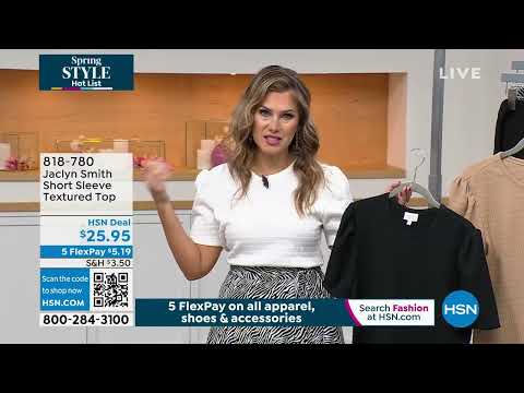 Jaclyn Smith Short Sleeve Textured Top