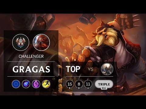 Gragas Top vs Pantheon - EUW Challenger Patch 9.19