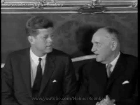 June 3, 1961 - President John F. Kennedy meets President of Austria, Adolf Schärf, Hofburg, Vienna