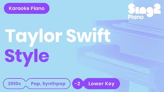 STYLE (Lower Key - Piano Karaoke demo) Taylor Swift