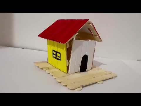 Mini House - How To Make Color Full Popsicle Stick House