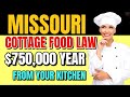 $750 000 a year from home selling food missouri cottage foods law full tutorial