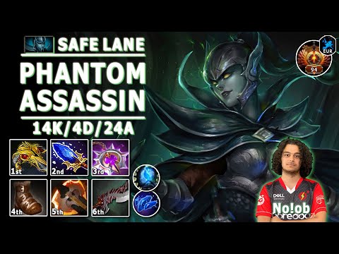 Phantom Assassin Safe Lane Carry | 7.32e | No!ob Pos 1 PA Play | Dota 2 Immortal Gameplay