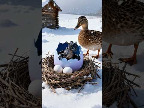 The Duck and the Dragon egg 🥚 story 💔 #story #pet #viral #animals