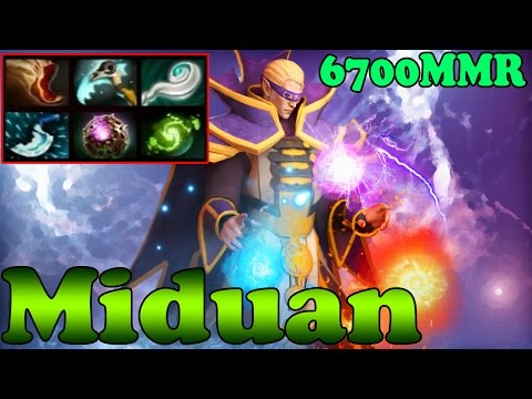 Dota 2 - Miduan 6700 MMR Plays Invoker Vol 2 - Ranked Match Gameplay!