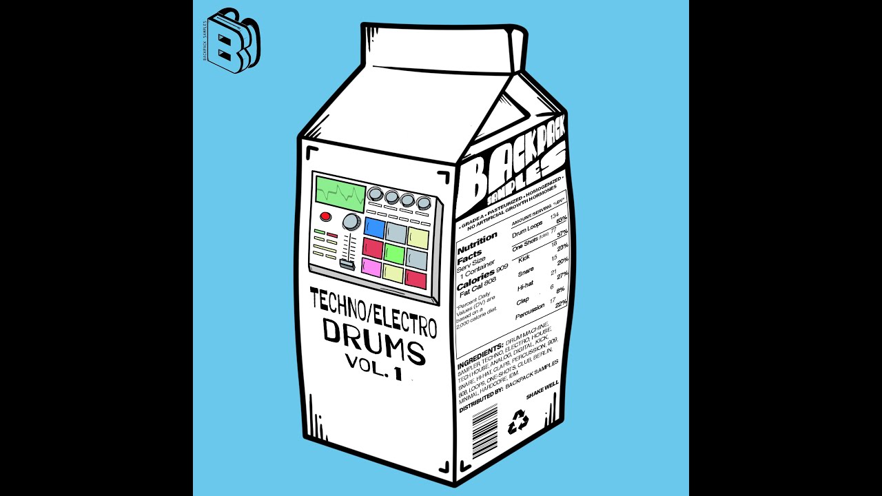 Techno Electro Drums Vol. 1 - Backpack Samples