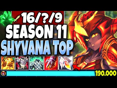Break the game with Shyvana Top Lane Season 11 Immortal Build 🔥 LoL Shyvana Preseason s11 Gameplay