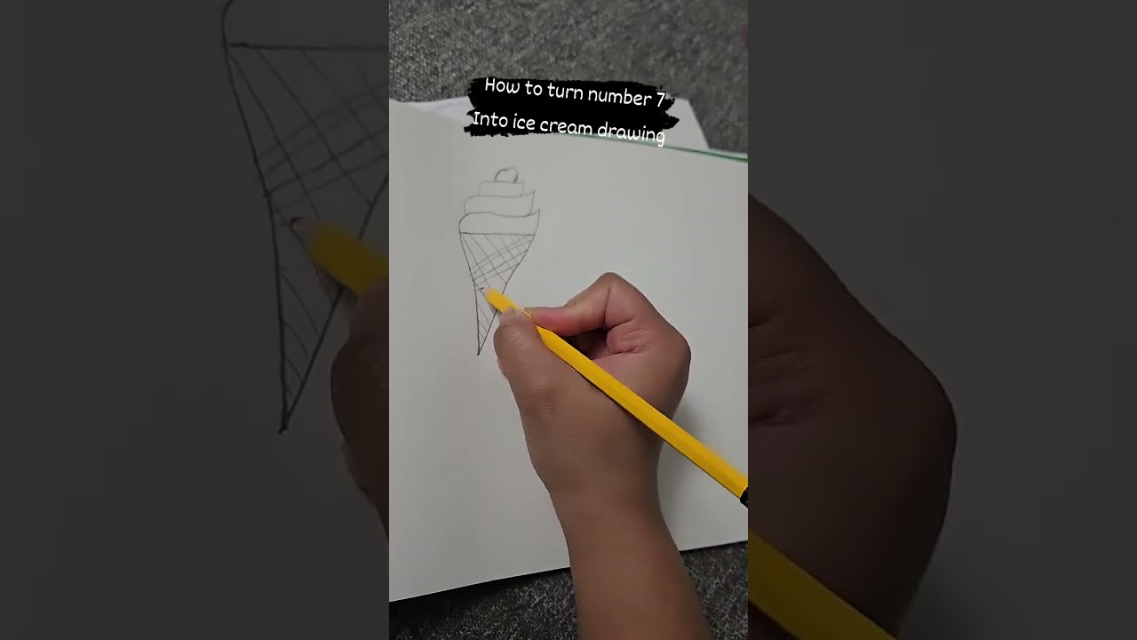 how to turn number 7 into ice cream 🍦