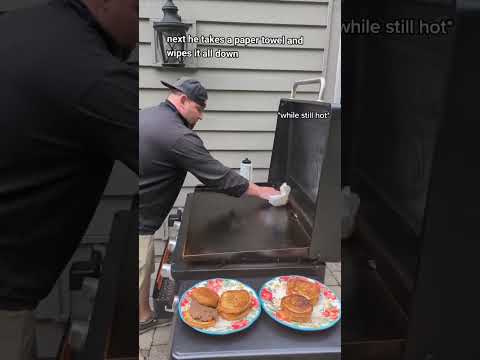 How to keep your Blackstone spotless, rust-free, and from needing to be reseasoned!! #blackstone