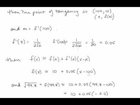 Calc I Lesson 15 Linear Approximations and Differentials